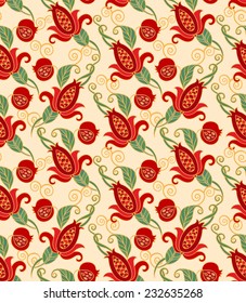 Seamless pomegranate pattern