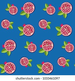 Seamless pomegranate pattern for fruit background
