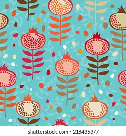 seamless pomegranates pattern