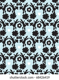 Seamless poodle jacquard repeat pattern, fully editable vector file.