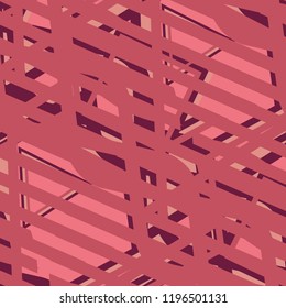 Seamless Pop Art Background. Abstract Color Texture with Lines and Geometric Figures for Print, Fabric, Textile.  Trendy Seamless Multicolor Background in Disco Style. Vector Texture.