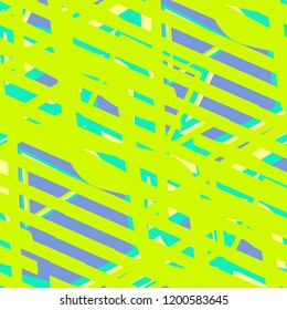 Seamless Pop Art Background. Abstract Colorful Texture with Lines and Geometric Figures for Print, Cloth, Fabric. Retro Seamless Multicolor Background in Disco Style. Vector Texture.