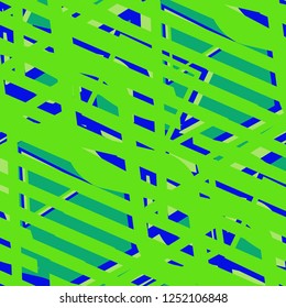 Seamless Pop Art Background. Abstract Color Texture with Lines and Geometric Figures for Cotton, Print, Textile. Modern Seamless Multicolor Background in Disco Style. Vector Texture.