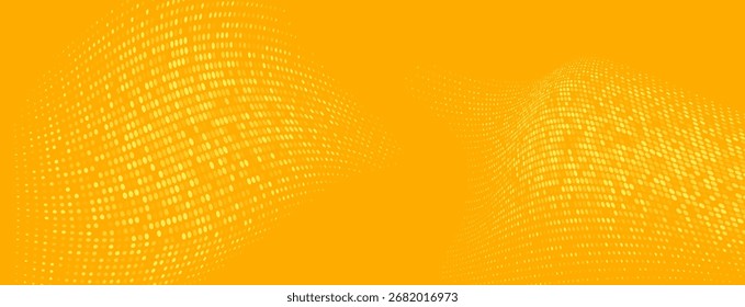 Nahtloser Pop-Art-Hintergrund mit verpixelten Punkten und glattem Farbverlauf, ideal für Vintage-, Retro- und funky Design-Projekte.