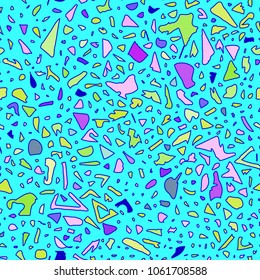 Seamless pop art colorful pattern. Vector doodle trendy background. Perfect for wallpaper, gift paper, fabric print, pattern fills, web design. Intense colors.