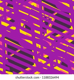 Seamless Pop Art Pattern. Abstract Color Texture with Lines 