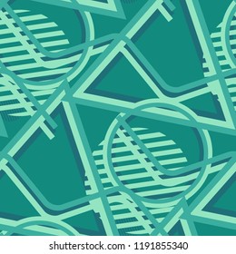 Seamless Pop Art Pattern. Abstract Color Texture with Lines and 