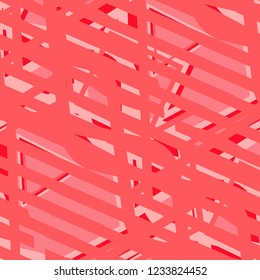 Seamless Pop Art Pattern. Abstract Color Texture with Lines and Geometric Figures for Dress, Curtain, Tablecloth. Modern Seamless Multicolor Background in Disco Style. Vector Texture.