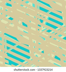 Seamless Pop Art Pattern. Abstract Colorful Texture with Lines and Geometric Figures for Print, Fabric, Textile. Modern Seamless Multicolor Background in Disco Style. Vector Texture.