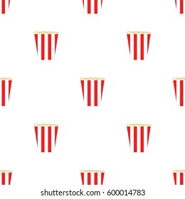 Seamless Popcorn Pattern Background. Vector