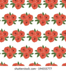 Seamless poppy background