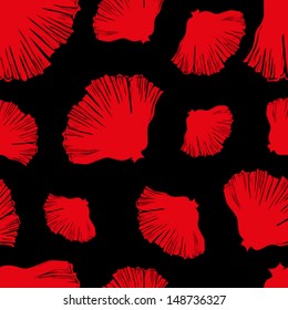 Seamless poppy pattern