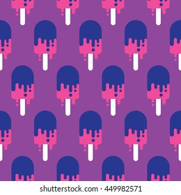 Seamless Popsicle Pattern, Candy Vector