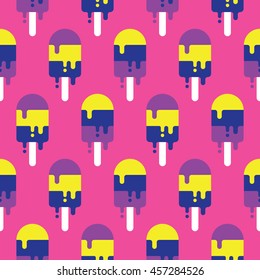 Seamless Popsicle Pattern, Candy Vector