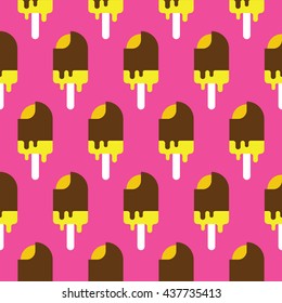 Seamless Popsicle pattern icon vector, candy pattern