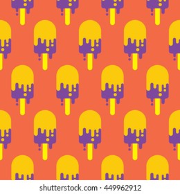 Seamless Popsicle pattern vector