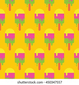Seamless Popsicle pattern vector
