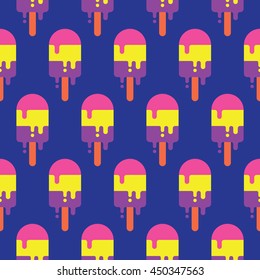 Seamless Popsicle pattern vector