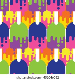 Seamless Popsicle pattern vector