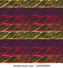 seamless positive vector of wavy lines, colorful print for girls and boys, abstract liquid pattern, bright background of curves