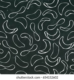 Seamless with Potato Chips. Snack Pattern. Isolated On a White Background Doodle Cartoon Hand Drawn Sketch Vector Illustration.