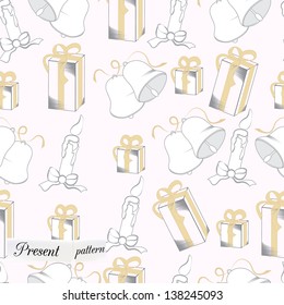 seamless present pattern can be used for wallpaper, website background, textile printing