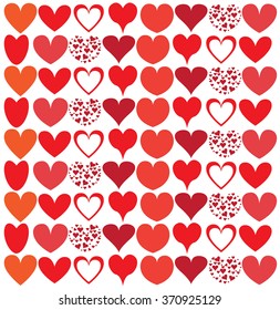 seamless pretty background with hearts