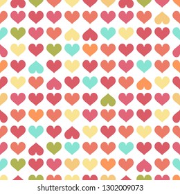 seamless pretty background with hearts and details in fine colors for valentine love time