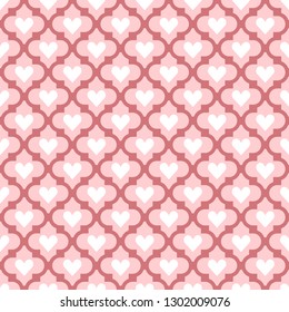 seamless pretty background with hearts and details in fine colors for valentine love time