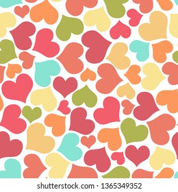 seamless pretty background with hearts and details in fine colors for valentine love time