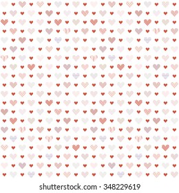 seamless pretty background with hearts and details in fine colors