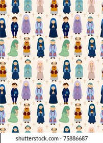 seamless priest pattern