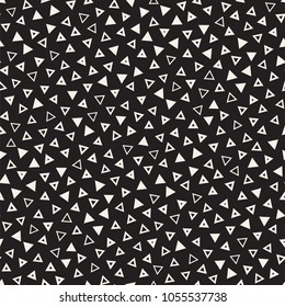 Seamless primitive jumble minimalism patterns. Randomly scattered geometric shapes. Abstract retro background design