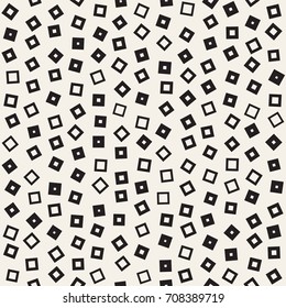 Seamless primitive jumble minimalism patterns. Randomly scattered geometric shapes. Abstract retro background design