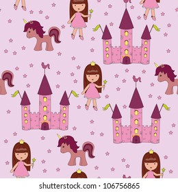 Seamless princess wallpaper