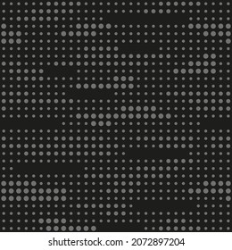 seamless print abstraction from krgs of different shapes. dark green circles on a black background. mesh of circles for clothing or print or background