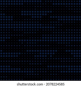seamless print abstraction from krgs of different shapes. blue circles on a black background. mesh of circles for clothing or print or background