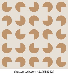 Seamless print with beige round shapes in a modern style. Use it for rug, plaid, scarf, other textile or tile.
