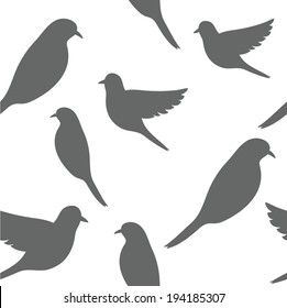 Seamless print with birds