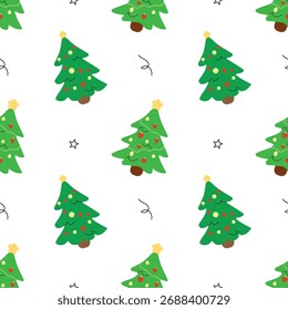 Impresión inconsútil con el árbol de navidad 