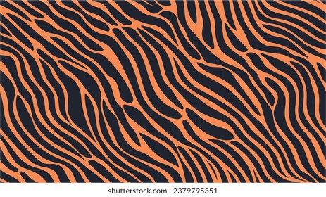 Seamless print for clothing or print. Stripe animals jungle tiger pattern. Vibrant graphic wallpaper with stripes design. Very big size computer generated tiger texture.