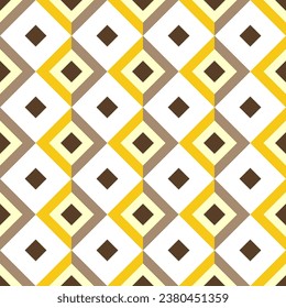 Seamless print with geometric elements. Diamonds of various sizes and colors. 