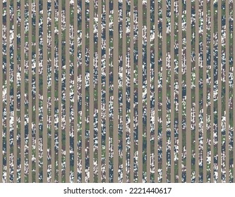 Seamless print pattern design. Simple vertical stripes on brown background. Design for carpet, rug, cushion, clothing, fabric.