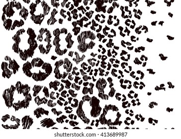 Seamless print pattern. Stock vector hand drawn abstract animal skin imitation print. Leopard skin. 