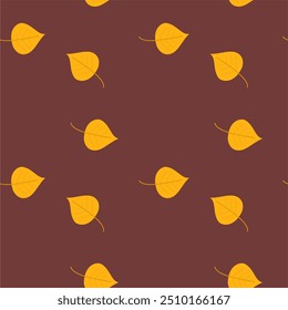 Seamless print pattern wallpaper background with leaves vector illustration botanic nature texture for paper, textile etc