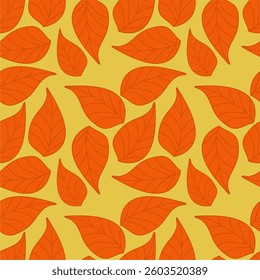 Seamless print pattern wallpaper background with leaves vector illustration botanic nature texture for paper, textile etc	
