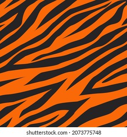 seamless print of tiger skin. abstract pattern of tiger stripes. seamless vector print for clothes or print