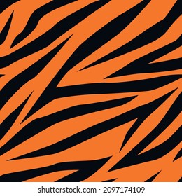 seamless print of tiger skin. abstract pattern of tiger stripes. seamless vector print for clothes or print