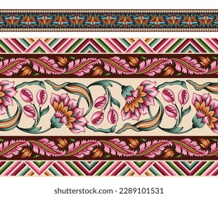 Seamless print vector boder ethnic   