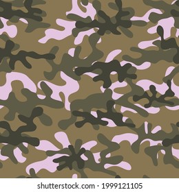 Ropa protectora impecable. Patrón del ejército. Uniforme militar. Vector.